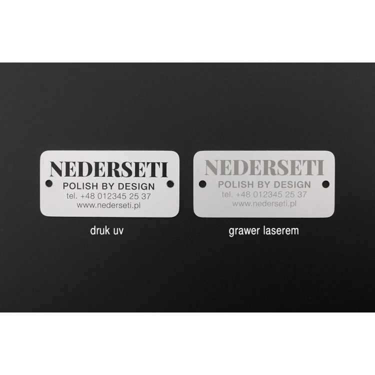 Produktschild aus Aluminium - unverwüstlicher Druck - Abmessungen 55x26x1mm - TAB090