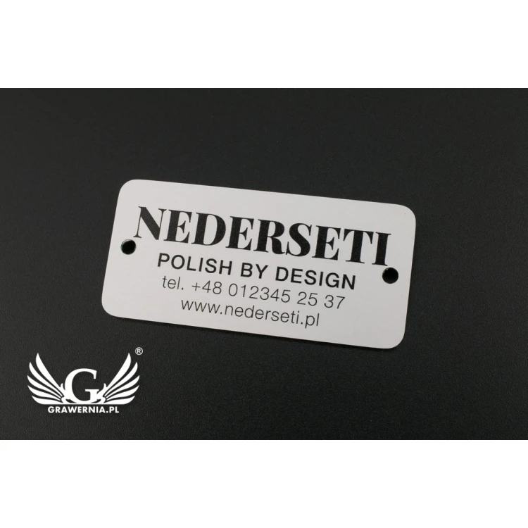 Produktschild aus Aluminium - unverwüstlicher Druck - Abmessungen 55x26x1mm - TAB090