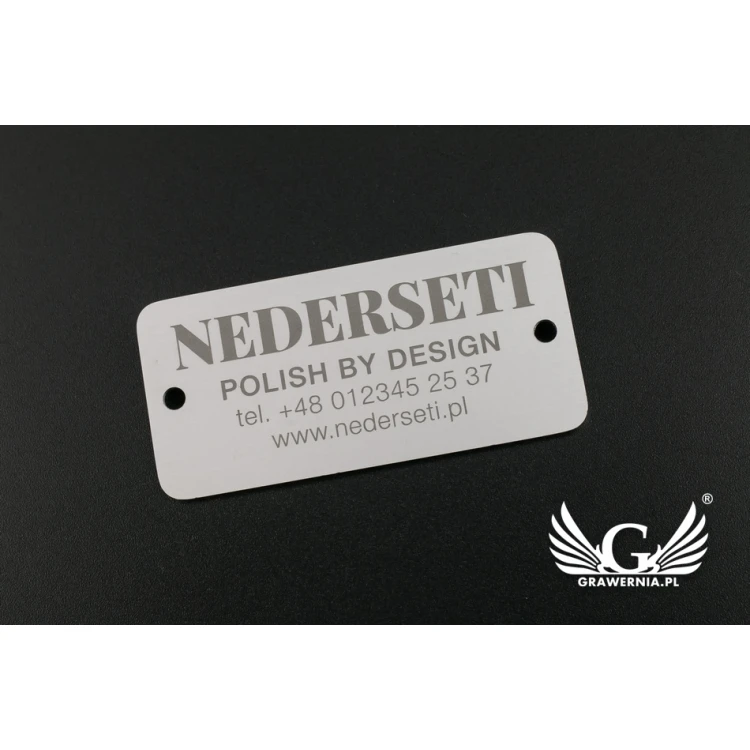 Produktschild aus Aluminium - unverwüstlicher Druck - Abmessungen 55x26x1mm - TAB090