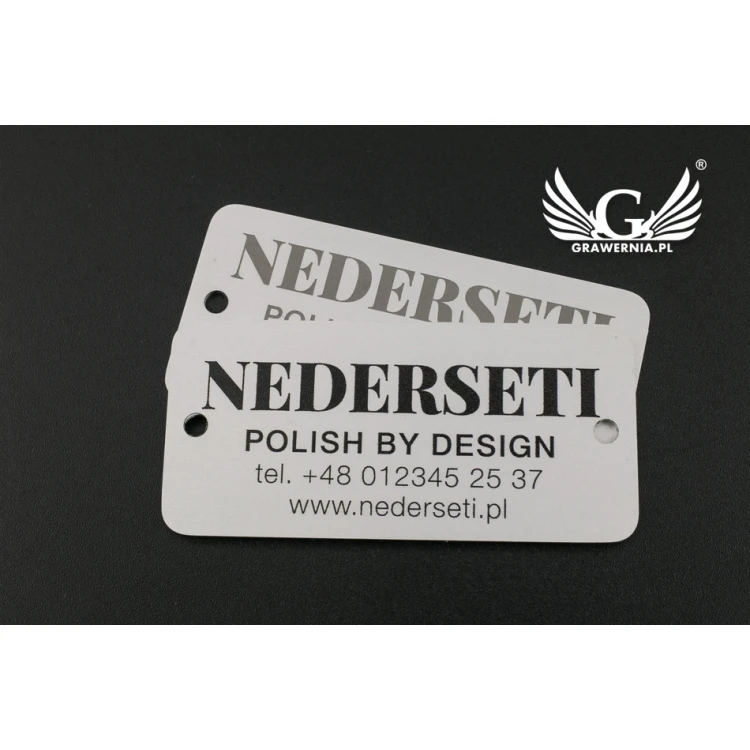 Produktschild aus Aluminium - unverwüstlicher Druck - Abmessungen 55x26x1mm - TAB090