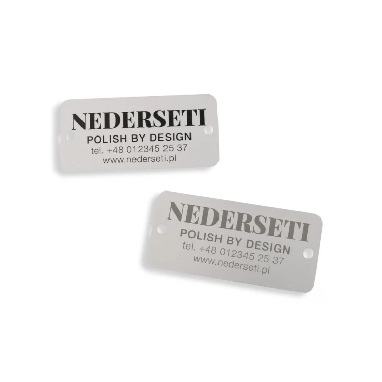 Produktschild aus Aluminium - unverwüstlicher Druck - Abmessungen 55x26x1mm - TAB090