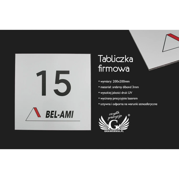 DIBOND MAT Silberplatte 3mm - UV-Druck - Abm. 200x200mm - SZUV015