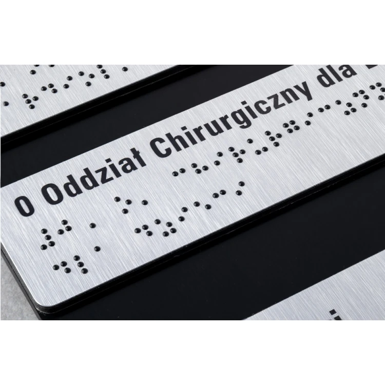Dibond und PVC Aufzugsschild mit Braille-Schrift - Größe 173x265mm - TAB461