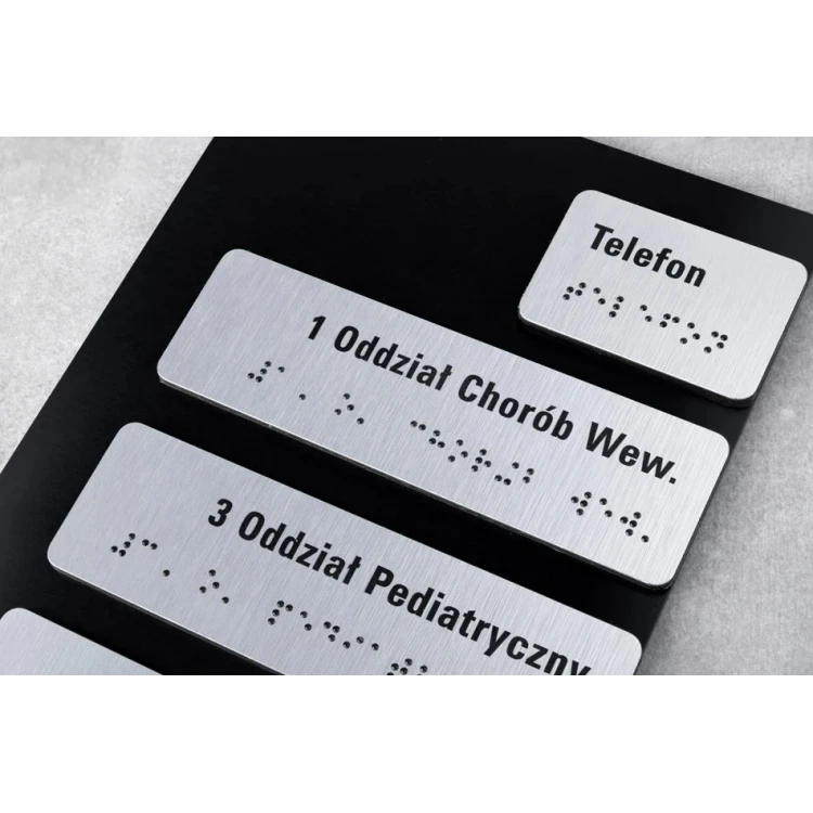 Dibond und PVC Aufzugsschild mit Braille-Schrift - Größe 133x265mm - TAB460