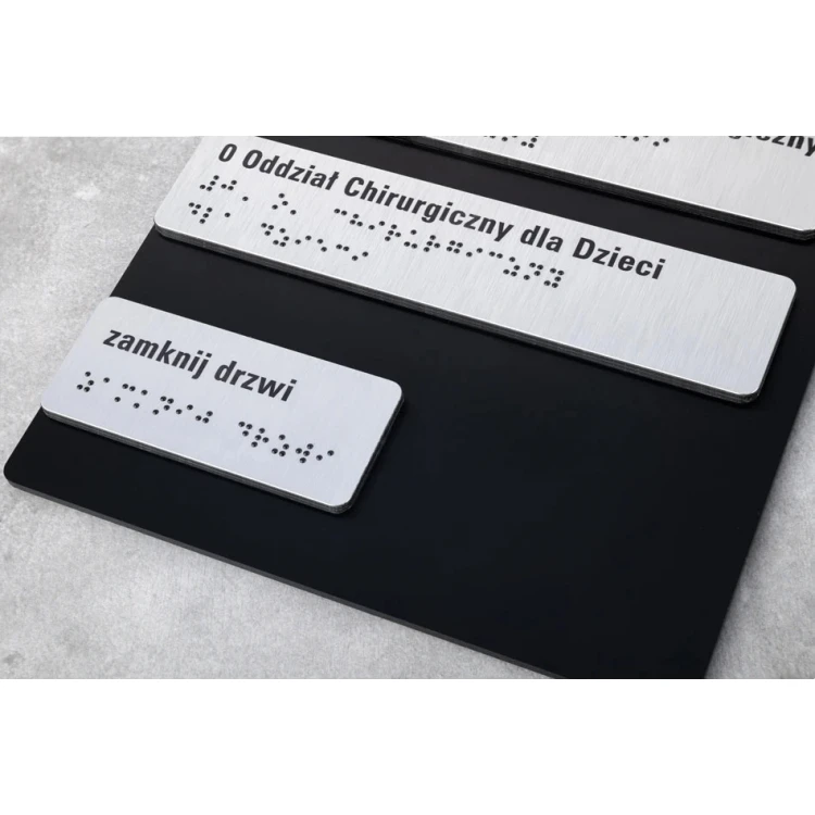 Dibond und PVC Aufzugsschild mit Braille-Schrift - Größe 173x265mm - TAB461