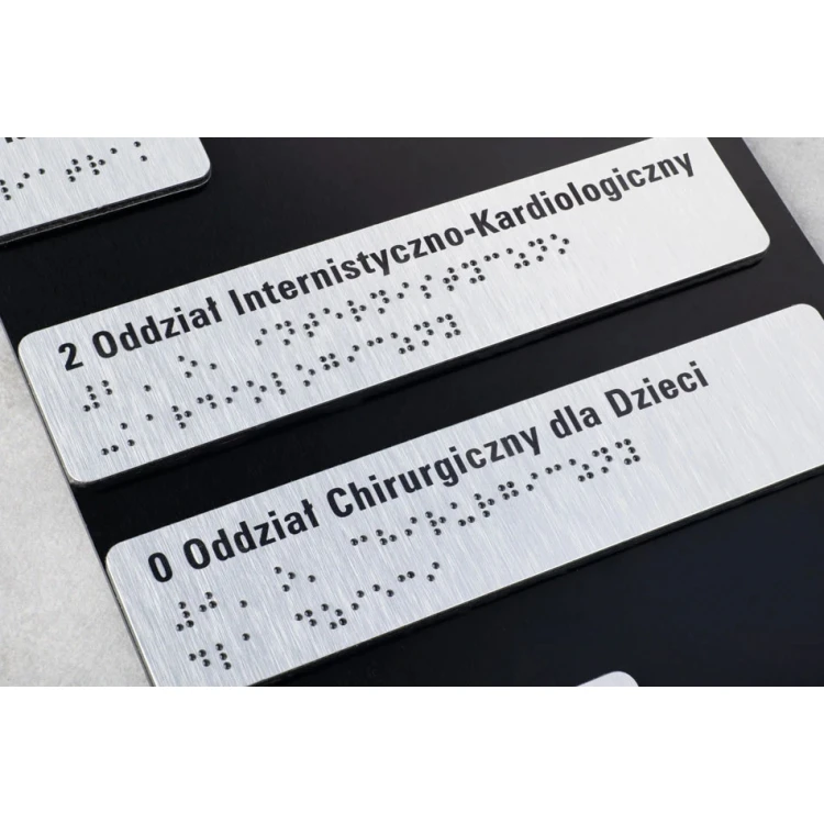 Dibond und PVC Aufzugsschild mit Braille-Schrift - Größe 173x265mm - TAB461