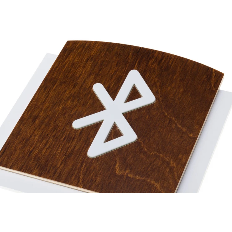 Holzschild mit erhabenem Piktogramm - BLUETOOTH - Maße: 120x118mm - TAB441