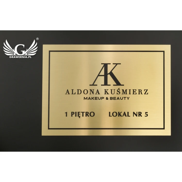Gravierte Messingplatte - Abm. 210x150mm - TAB061