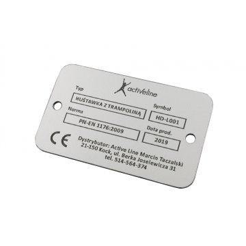 Gravierte Aluminium-Aluply-Plakette - Größe 50x30mm - TAB063