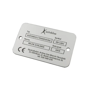 Gravierte Aluminium-Aluply-Plakette - Größe 50x30mm - TAB063
