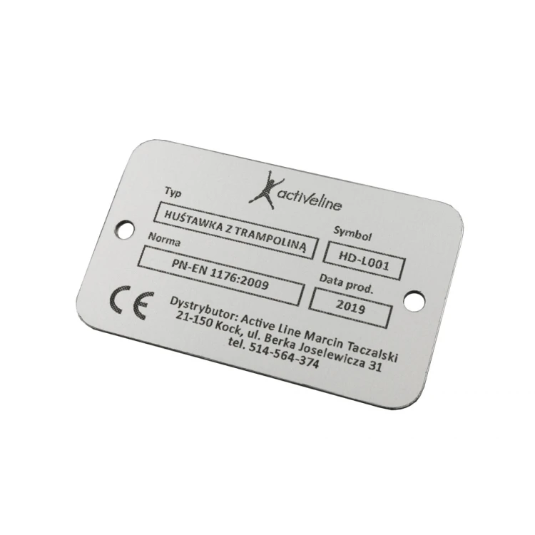 Gravierte Aluminium-Aluply-Plakette - Größe 50x30mm - TAB063