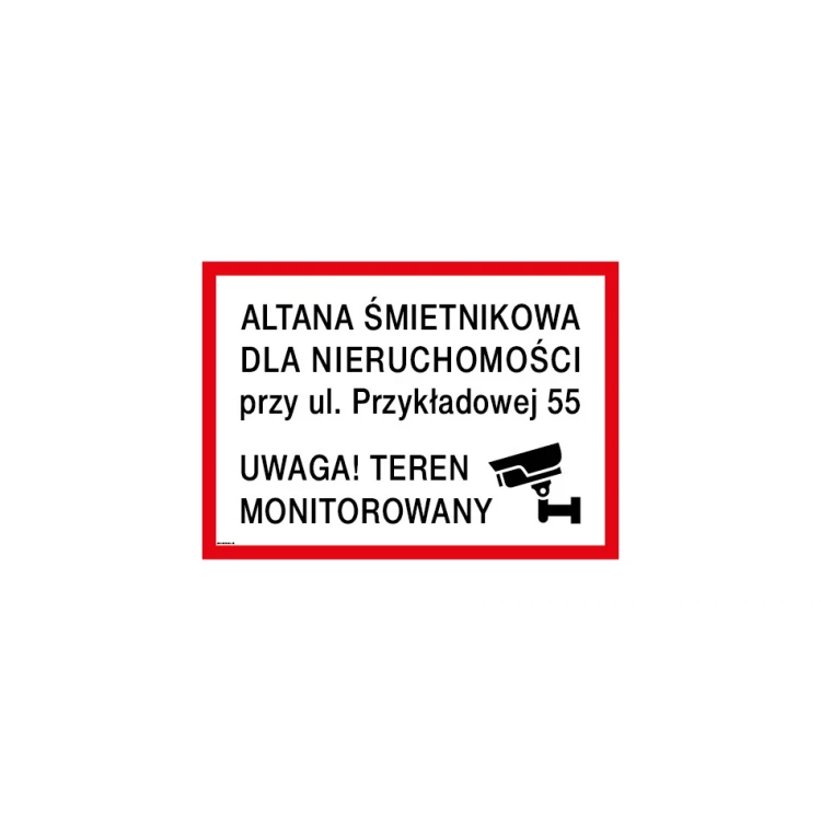 Informationsplatte für Pavillon, Müllschuppen - Größe 490x350mm - PVC - farbiger UV-Druck - TAB246