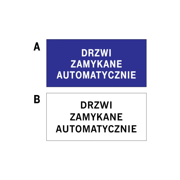 Informationsschild Türen öffnen automatisch - Größe 210x100mm - PVC - farbiger UV-Druck - TAB143