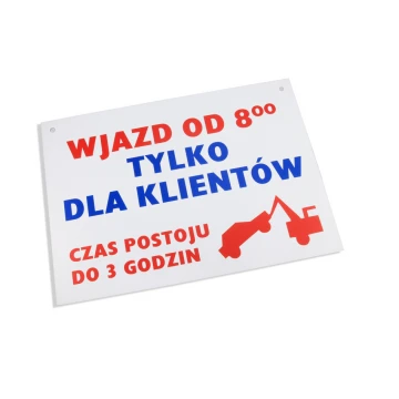 Informationsplatte aus PVC-Material, Stärke 0,7mm - Maße 320x400mm - UV-Druck