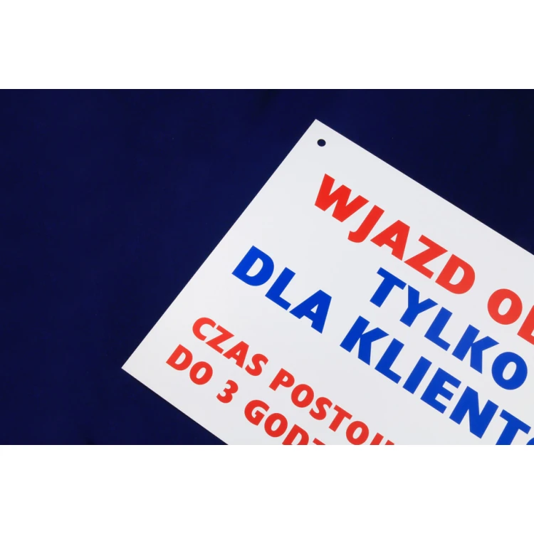 Informationsplatte aus PVC-Material, Stärke 0,7mm - Maße 320x400mm - UV-Druck