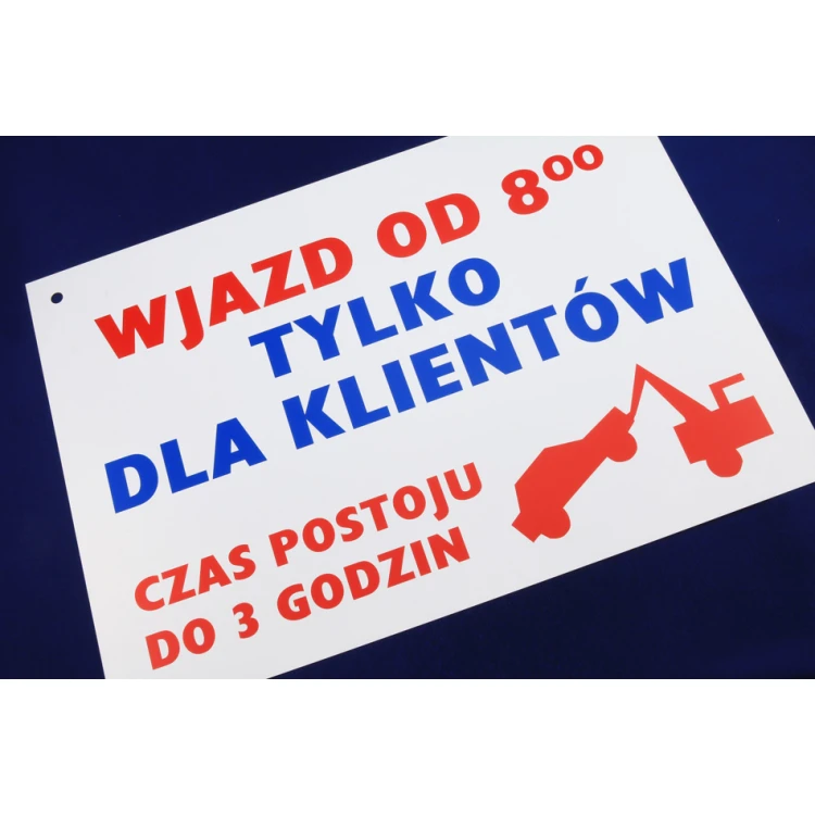 Informationsplatte aus PVC-Material, Stärke 0,7mm - Maße 320x400mm - UV-Druck