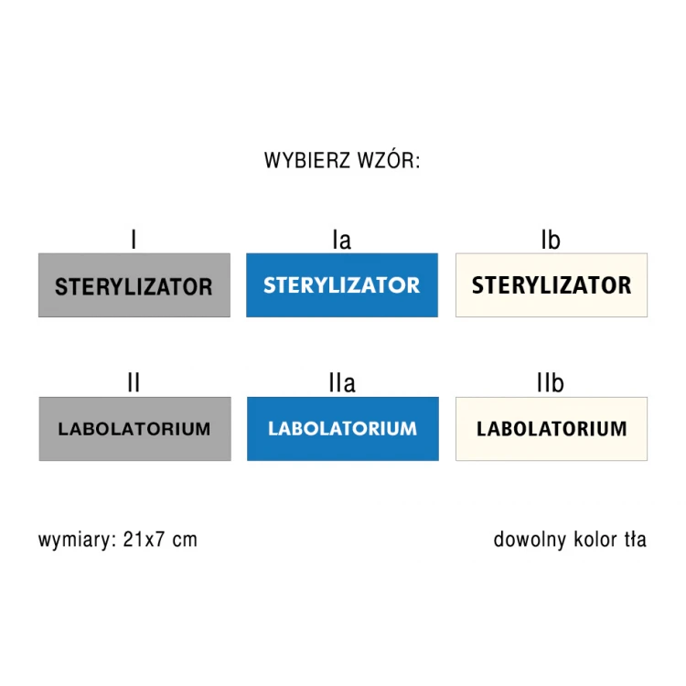 Laborschild, Sterilisator - Abm. 210x70mm - PVC - UV-Druck - TAB167