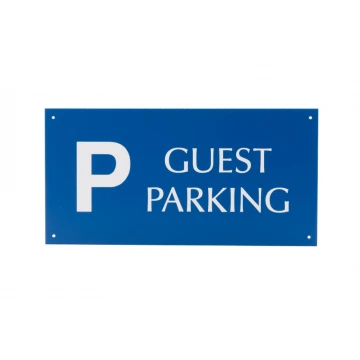 Informationsplatte Parkplatz für Gäste - Größe 300x150mm - PVC - farbiger UV-Druck - TAB065