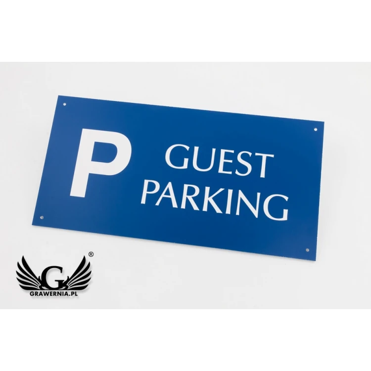 Informationsplatte Parkplatz für Gäste - Größe 300x150mm - PVC - farbiger UV-Druck - TAB065