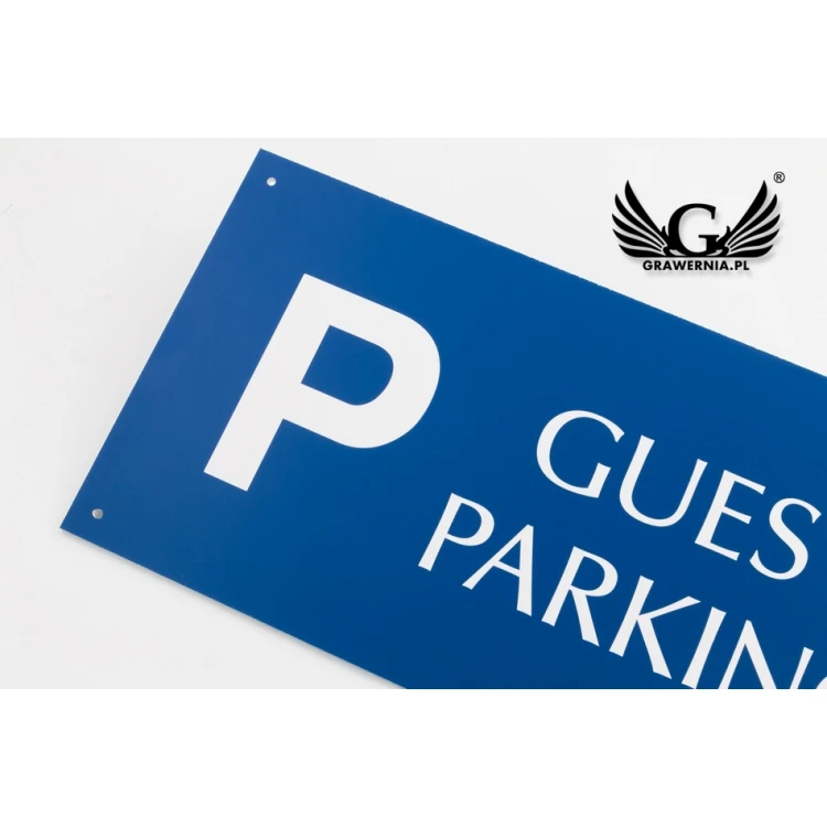 Informationsplatte Parkplatz für Gäste - Größe 300x150mm - PVC - farbiger UV-Druck - TAB065