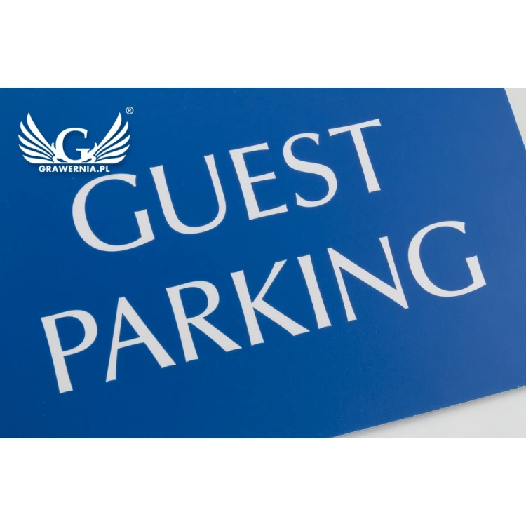 Informationsplatte Parkplatz für Gäste - Größe 300x150mm - PVC - farbiger UV-Druck - TAB065