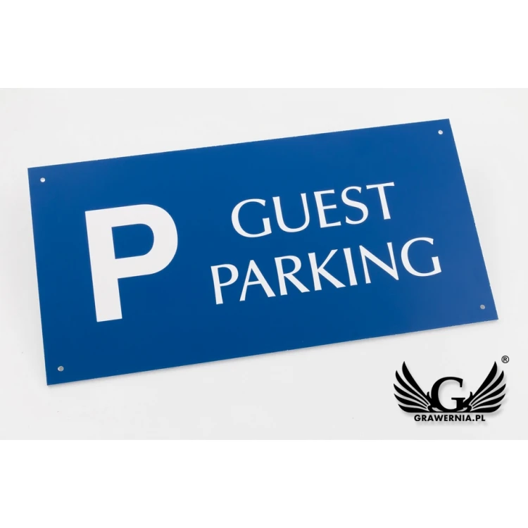 Informationsplatte Parkplatz für Gäste - Größe 300x150mm - PVC - farbiger UV-Druck - TAB065