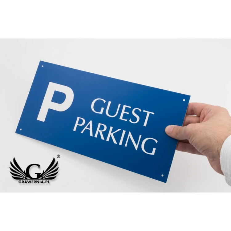 Informationsplatte Parkplatz für Gäste - Größe 300x150mm - PVC - farbiger UV-Druck - TAB065
