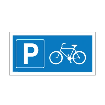 Parkplatzschild für Fahrräder - Abm. 400x200mm - PVC - farbiger UV-Druck - TAB141