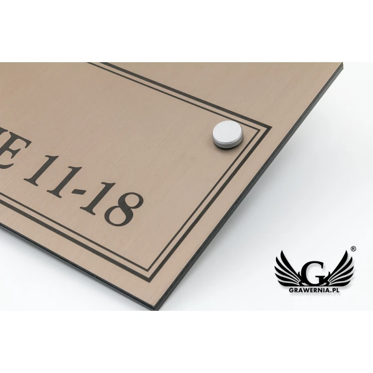Informationsplatte - Stockwerke und Zimmer - Größe 300x150mm - Laminat Caffe Latte - SZ132