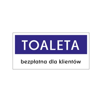 Toilettenschild für Kunden - Größe 210x100mm - PVC - UV-Druck - TAB172