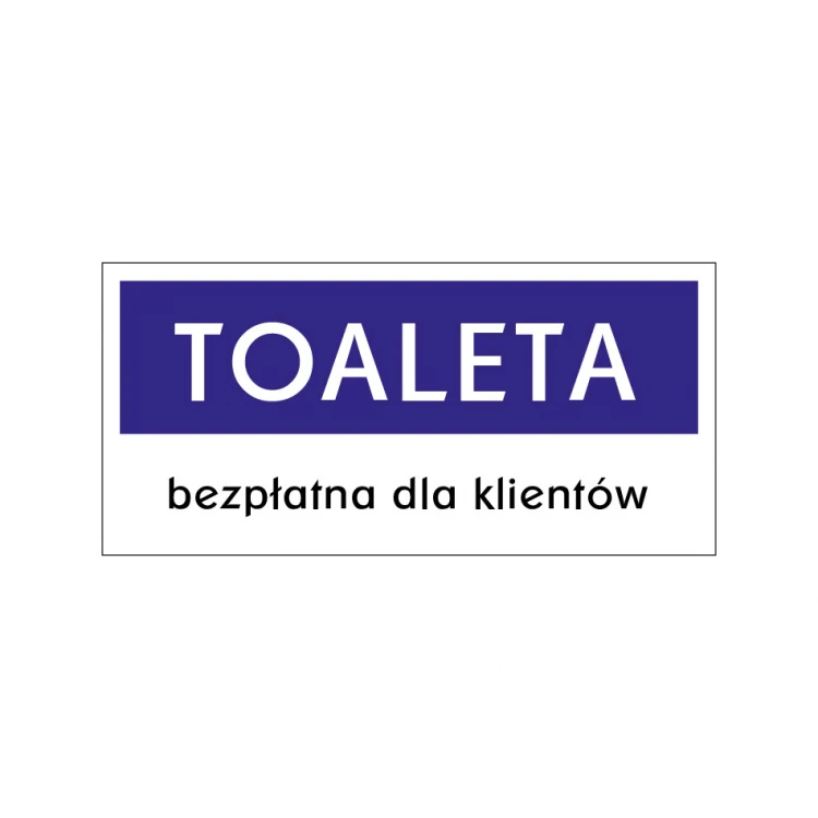 Toilettenschild für Kunden - Größe 210x100mm - PVC - UV-Druck - TAB172