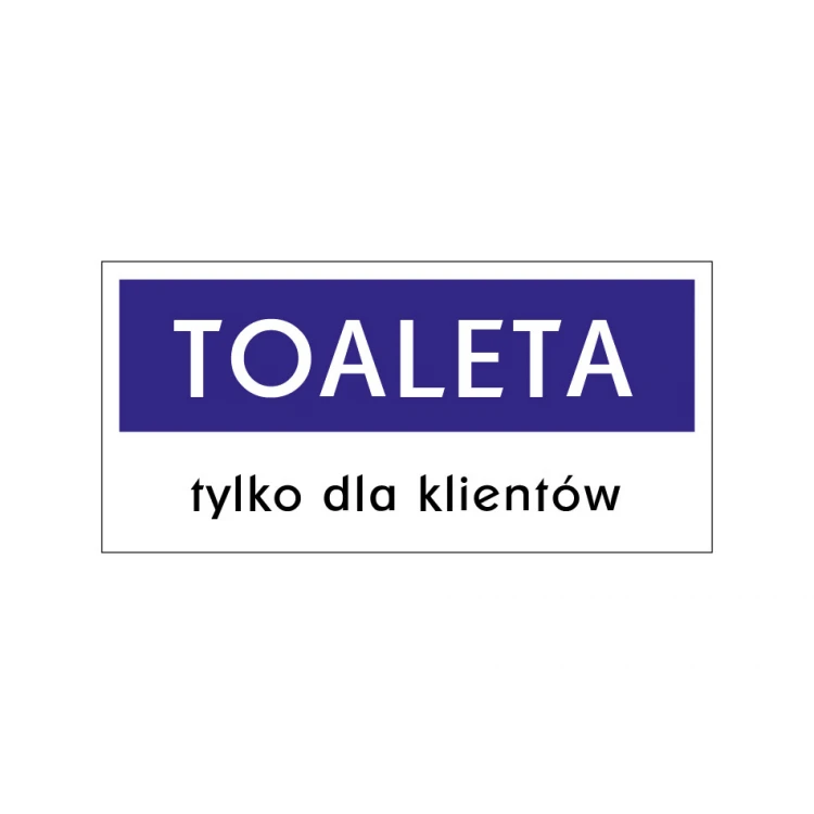 Toilettenschild für Kunden - Größe 210x100mm - PVC - UV-Druck - TAB172