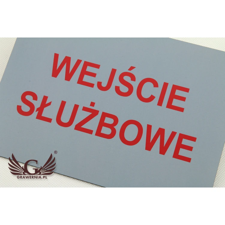 Informationsschild Diensteingang - Größe 210x148mm (A5) - UV-DRUCK