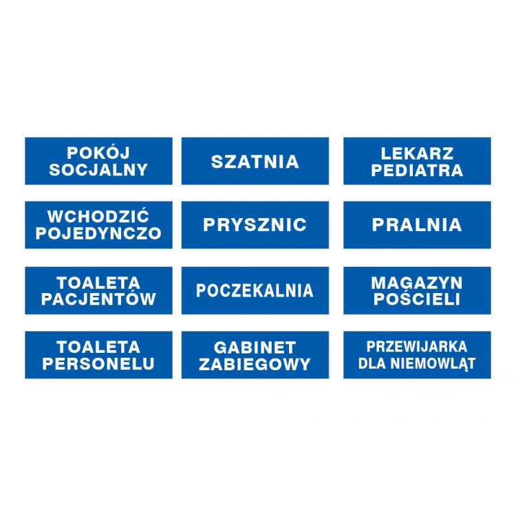 Informationsplatte mit beliebigem Text - Abm. 280x90mm - PVC - farbiger UV-Druck - TME006