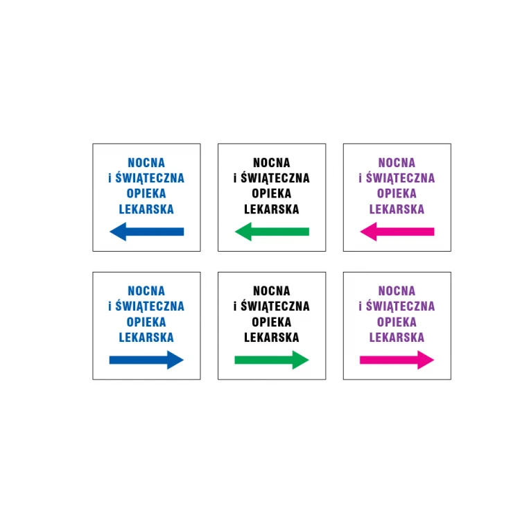 Informationsplatte mit beliebigem Text - Abm. 280x280mm - PVC - farbiger UV-Druck - TME009