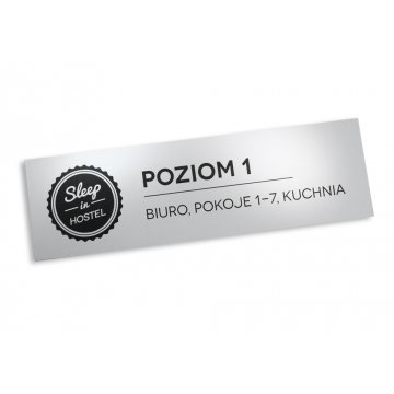 Informationsplatte mit beliebiger Gravur - 30x9cm