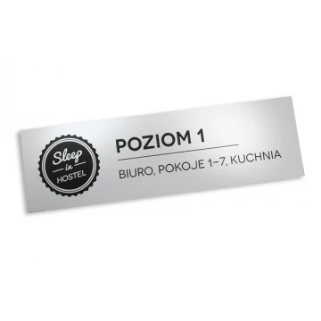 Informationsplatte mit beliebiger Gravur - 30x9cm
