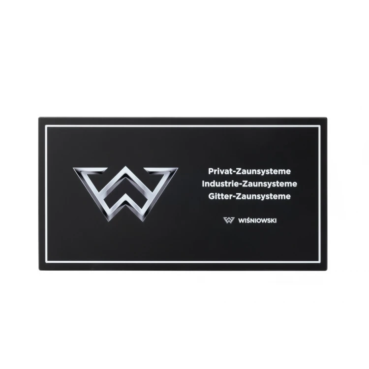 Informationsplatte mit beliebigem Text und Logo - Größe 297x158mm - mattes Acryl - TAB457