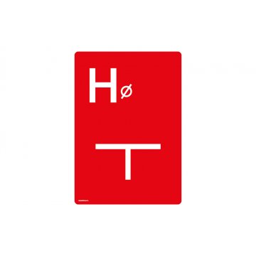 Ortungstafel für Hydrant - Größe 140x200mm - PVC - UV-Druck - BHP186