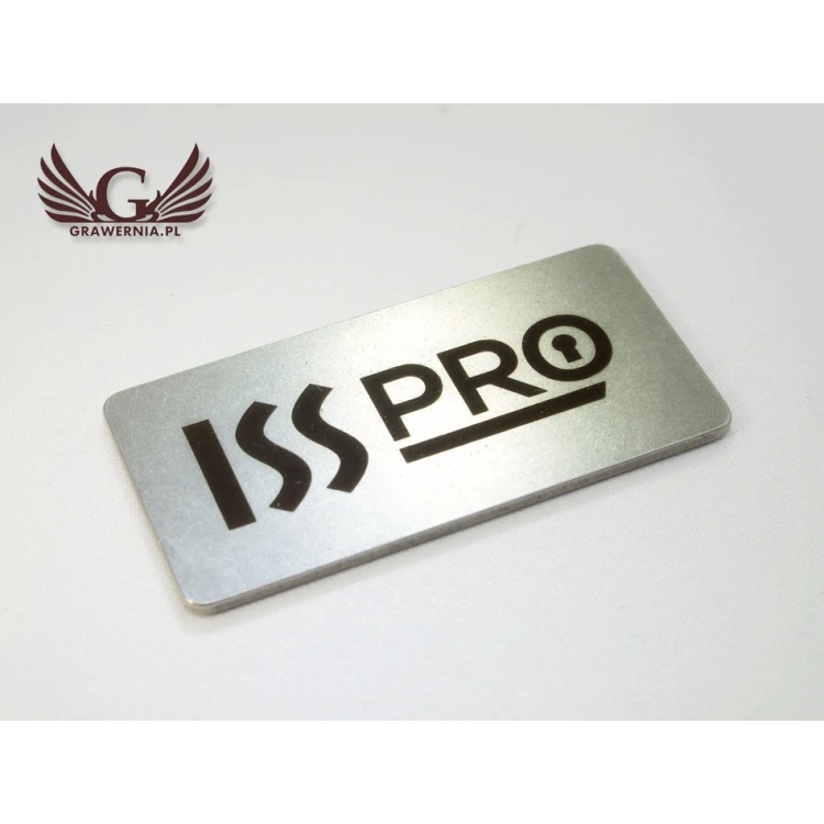 METALLPLATTE MIT DEM LOGO IHRES UNTERNEHMENS - Abmessungen 50x25x1,5mm