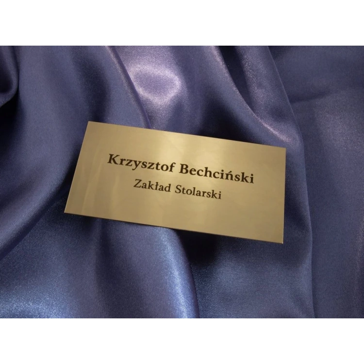 Messingplatte mit beliebigem Text - M009 - Abmessungen 80x40mm
