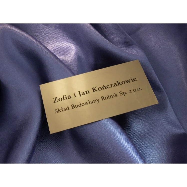 Messingplatte mit beliebigem Text - M009 - Abmessungen 80x40mm