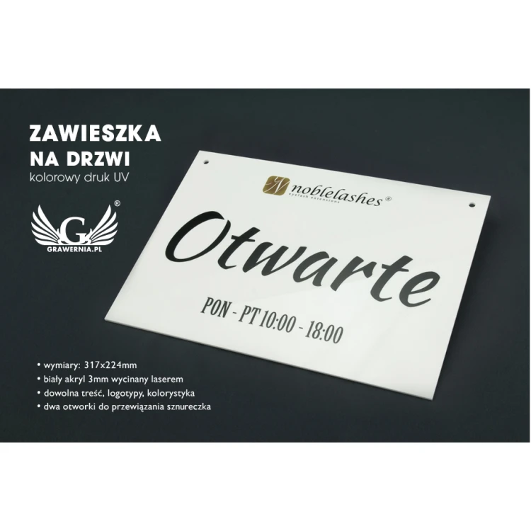 Türschild offen/geschlossen - Abmessungen: 317x224mm - farbiger UV-Druck - TAB059