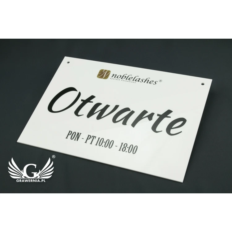 Türschild offen/geschlossen - Abmessungen: 317x224mm - farbiger UV-Druck - TAB059