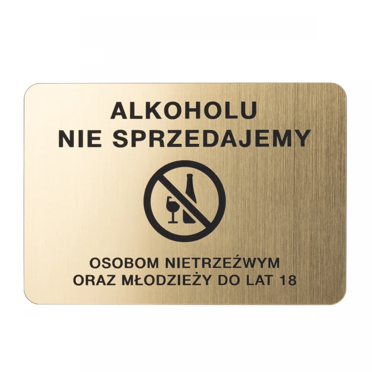 Warnschild - Kein Alkoholverkauf - Größe 160x110mm - TAB486