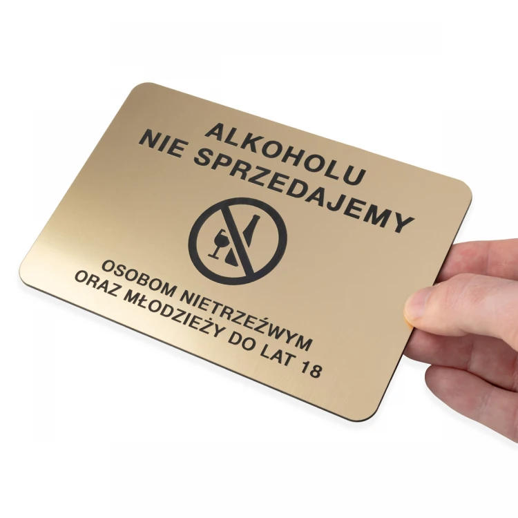 Warnschild - Kein Alkoholverkauf - Größe 160x110mm - TAB486