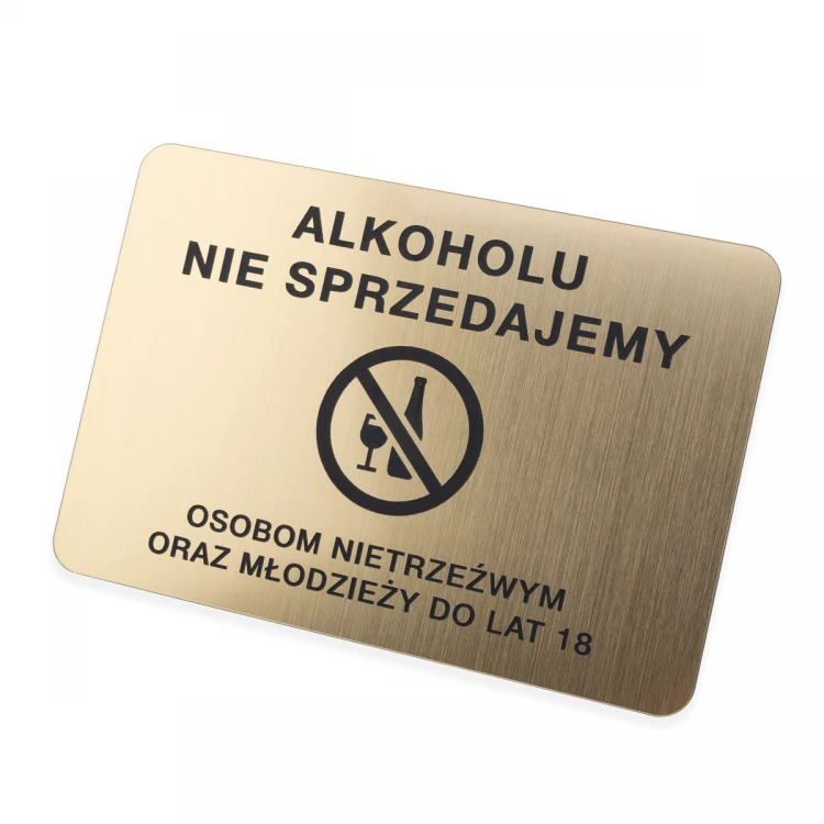 Warnschild - Kein Alkoholverkauf - Größe 160x110mm - TAB486