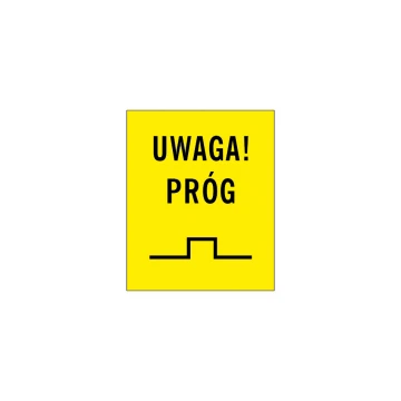 Warnschild Achtung Stufe - Größe 90x110mm - PVC - farbiger UV-Druck - TAB151