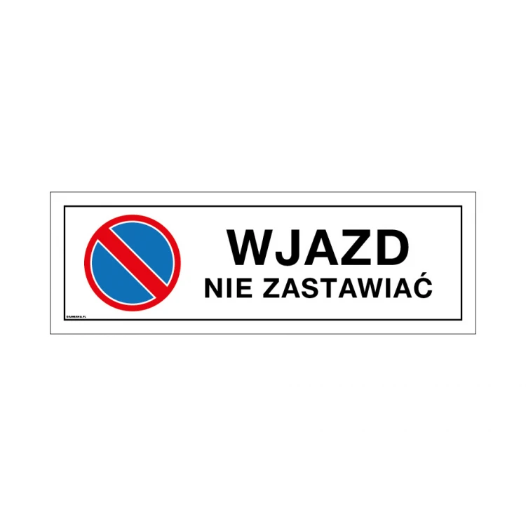 Warnschild Einfahrt/Ausfahrt nicht blockieren - Größe 450x150mm - PVC - farbiger UV-Druck - TAB147