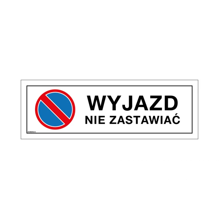 Warnschild Einfahrt/Ausfahrt nicht blockieren - Größe 450x150mm - PVC - farbiger UV-Druck - TAB147